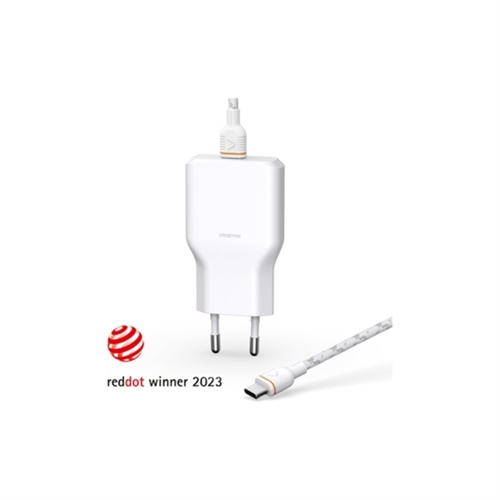 Unisynk USB-C Wall Charger 36W with 2 m USB-C cable Hvid